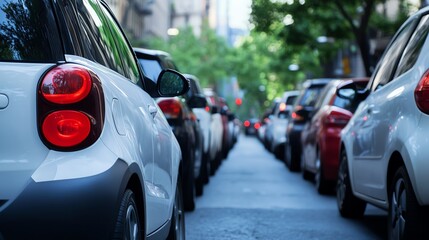 Naklejka premium Car-sharing companies provide eco-friendly, shared transportation solutions.