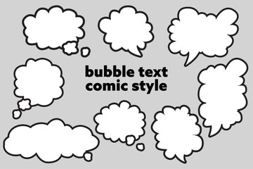 Bubble thought  text comic style in vector