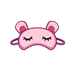 cotton sleep mask eye cartoon. foam luxury, lightweight breathable, contoured therapy cotton sleep mask eye sign. isolated symbol vector illustration