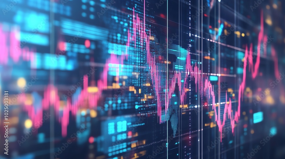 Aufkleber Predictive analytics powered by AI helps forecast demand and stock levels.