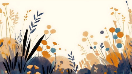 Autumn background with leaves and space for text. Frame of autumn leaves. Banner copyspace