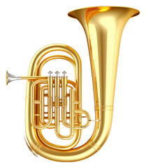 Fototapeta premium PNG Tuba euphonium music horn.