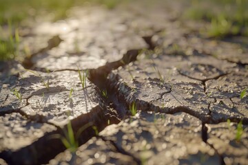Crack soil on dry season  Global worming effect.