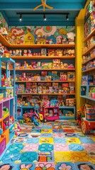Fototapeta premium Bright and Colorful Toy Store Interior
