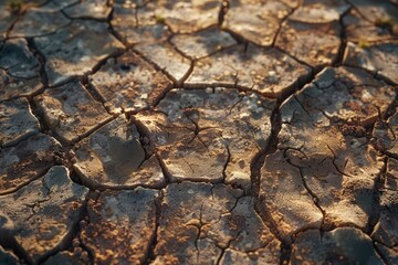 Drought  Drought  the ground cracks  no hot water  lack of moisture.