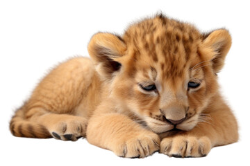 Obraz premium PNG Baby lion wildlife mammal animal.
