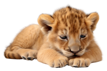 PNG Baby lion wildlife mammal animal.