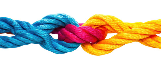 PNG Colorful intertwined ropes connection