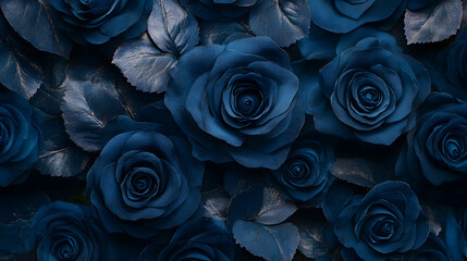 blue roses background