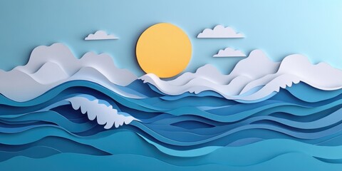 The texture of blue ocean water influenced by sunlight, Sunlight reflecting on blue ocean water texture