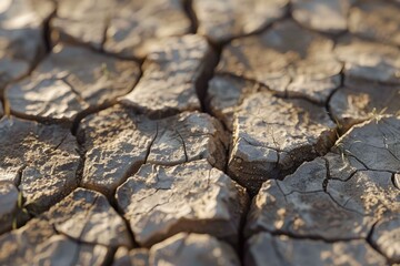 Dry land. Cracked ground background.