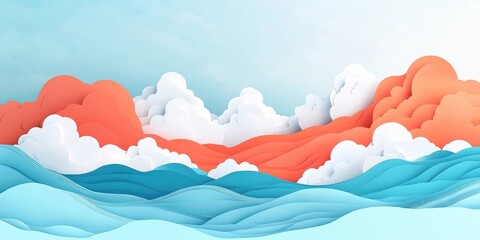 The sky was stunning with clear and beautiful clouds, Stunning sky with clear and beautiful clouds