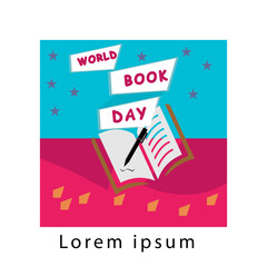 Obraz premium World Book Day 2025 – Ideas and Activities. World Book Day Vector Art, Icons, and Graphics for Free Download,