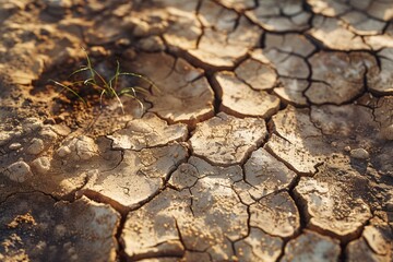 land with dry cracked ground  land with dry cracked ground