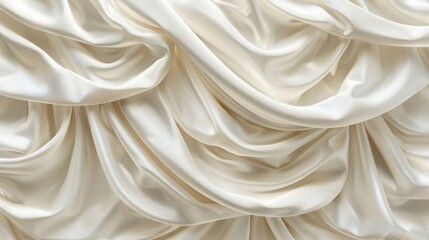 Obraz premium Smooth, white fabric with soft, flowing folds and gentle curves.