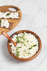 cottage cheese, ricotta with herbs, dairy products, healthy eating, fitness food