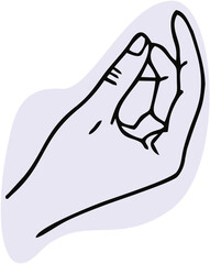 illustration of a hand holding a spoon