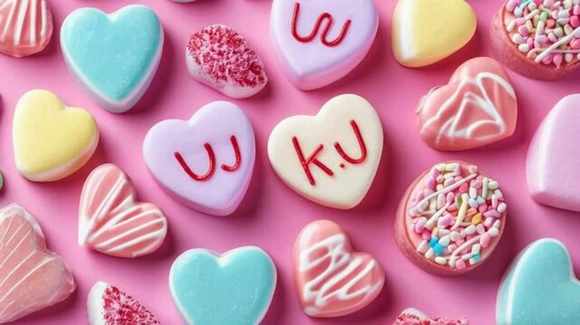 heart shaped candies