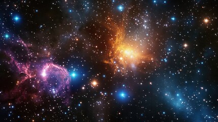 Obraz premium Researchers from India, Ghana, and Argentina analyzing data on distant stars and cosmic phenomena, blending global expertise in astrophysics
