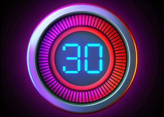 Fototapeta premium 30 Second Timer Countdown for Cooking, Workouts, Games, and Time Management - Perfect for Motivation and Productivity