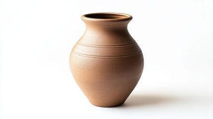 Ceramic vase isolated on white background