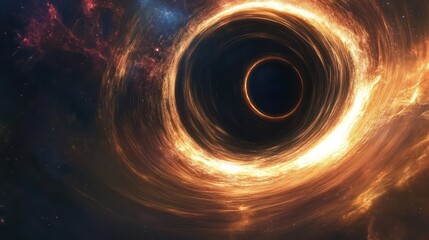 Obraz premium Black hole event By combining scientific discoveries