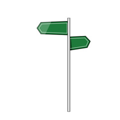 urban street sign green cartoon. al safety, visibility regulation, intersection pathway urban street sign green sign. isolated symbol vector illustration