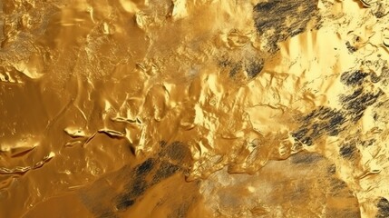 Shiny gold texture with abstract patterns and metallic sheen. Ideal for high-end packaging, luxury design,  decorative elements