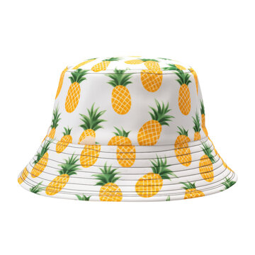 summer bucket hat isolated on transparent or white background, png