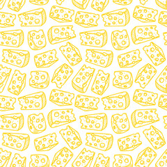 Cheese doodle pattern background. Seamless Pattern of a Cheese. Cheese pattern background. Seamless pattern of cheese doodle illustration background. 