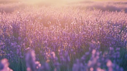 Obraz premium Lavender Dreams A Field of Purple Bliss on a Summer Day