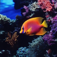 Vibrant Tropical Fish in Coral Reef Paradise