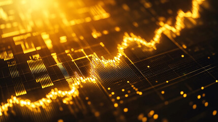 This image of a rising gold chart is a top pick for investment strategies and savings plans.