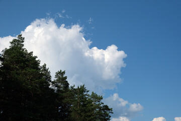 white cloud on blue sky