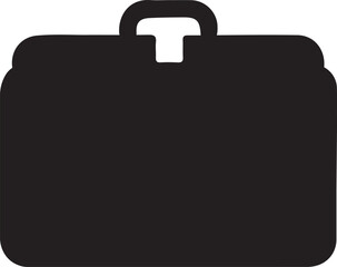 brifcase icon silhouette vector art illustration.