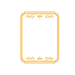 vintage victorian border frame cartoon. decorative intricate, elegant classic, floral scrollwork vintage victorian border frame sign. isolated symbol vector illustration