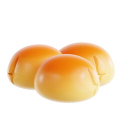 PNG 3D pao de queijo icon isolated on a white background