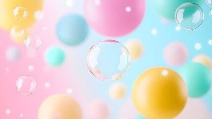 Magical Rainbow Bubble Floating in a Dreamy Sky - Vibrant and Playful Fantasy Scene for Whimsical Designs and Creative Projects