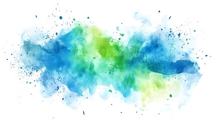 Obraz premium A watercolor splash background with vibrant blues and greens