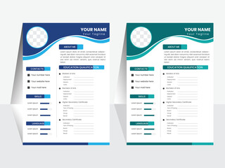 Obraz premium Clean Modern Resume, CV vector templet for Business Job Applications And Multi Purpose CV Design.