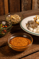 a bowl of chili paste