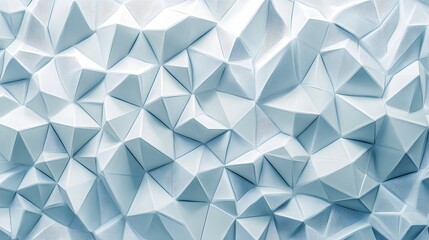 Fototapeta premium 5. A refined textured 3D wall with intricate geometric patterns in light blue and white, creating a beautiful backdrop for presentations or product showcases, exuding a modern and stylish vibe