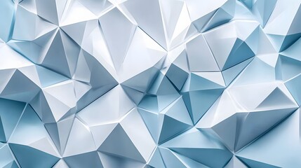 Obraz premium 5. A refined textured 3D wall with intricate geometric patterns in light blue and white, creating a beautiful backdrop for presentations or product showcases, exuding a modern and stylish vibe