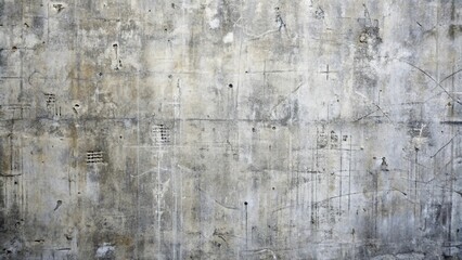 Obraz premium Weathered concrete wall covered with scratched digits and equations