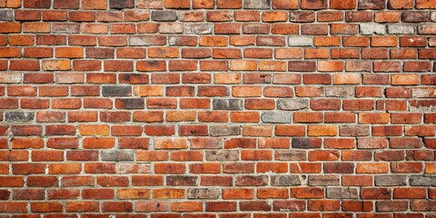 Obraz premium weathered red brick wall, textured background, construction material, urban architecture, asymmetrical design