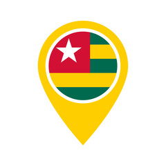 Fototapeta premium Togo flag location icon