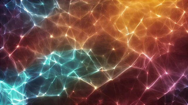 Abstract cosmic background, colorful energy fields, electric lightning patterns, vibrant nebula, fractal space, glowing plasma, dynamic swirls, ethereal light streaks