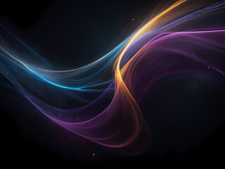 Fototapeta premium a cinematic photograph featuring a mesmerizing abstract light background, evoking a sense of dynamism and energy, with soft, ethereal wisps of light swirling together in shades of deep blues, purples