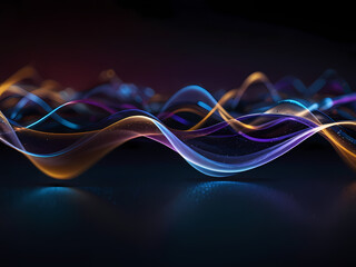 a cinematic photograph featuring a mesmerizing abstract light background, evoking a sense of dynamism and energy, with soft, ethereal wisps of light swirling together in shades of deep blues, purples