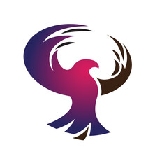 Flying eagle logo vector symbol design icon illustration